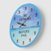 Kein Getränk vor dem 5-Strand-Themenabend Große Wanduhr (Winkel)