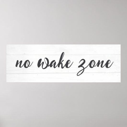 Kein Geweckt Zonentext auf Holz Poster (Vorne)