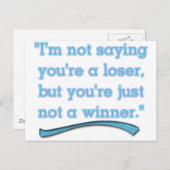 KEIN GEWINNER POSTKARTE (Vorne/Hinten)