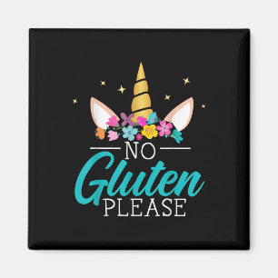 Kein Gluten Bitte Einhorn Celiac-Krankheit Bewusst Magnet