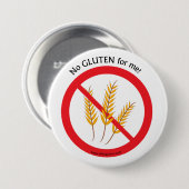 "Kein Gluten für mich" Button (Vorne & Hinten)