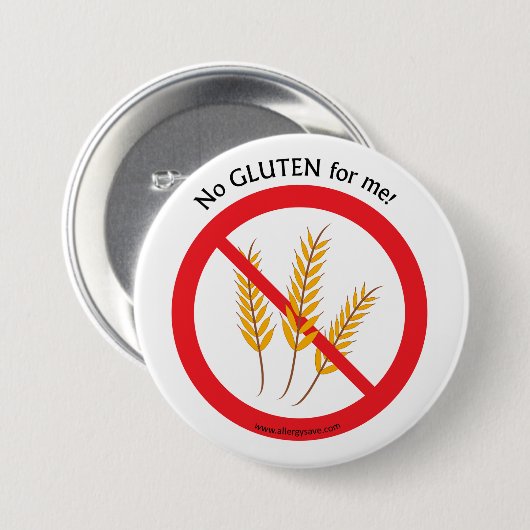 "Kein Gluten für mich" Button (Vorne & Hinten)