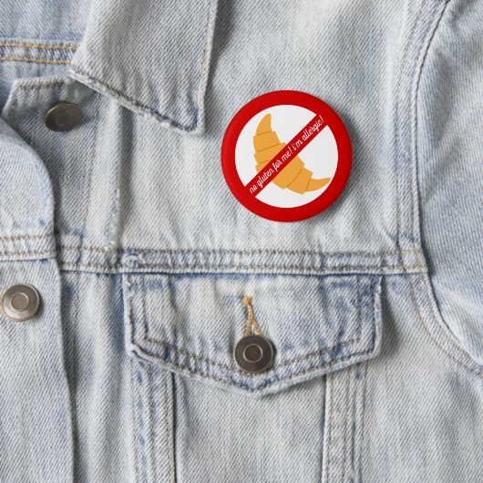 Kein Gluten für mich! - Gluten-Allergie-Warnung Button (Beispiel)