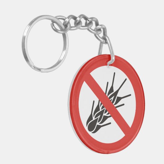 Kein Gluten-Zeichen-Schlüsselanhänger Schlüsselanhänger (Vorderseite links)