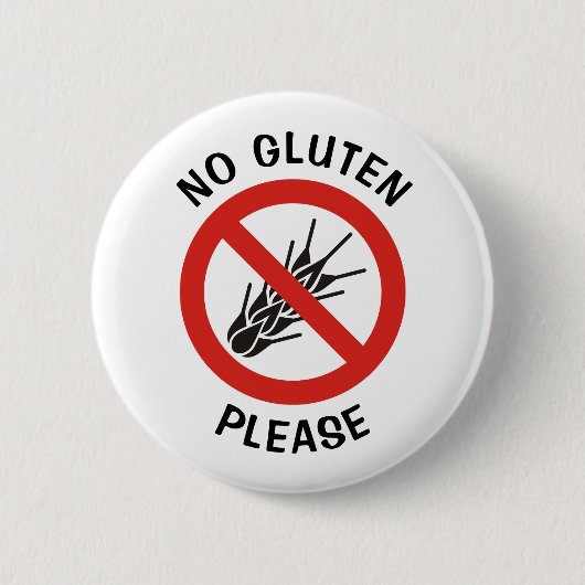 Kein Glutenzeichen Button (Vorderseite)