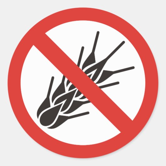 Kein Glutenzeichen Runder Aufkleber (Vorderseite)