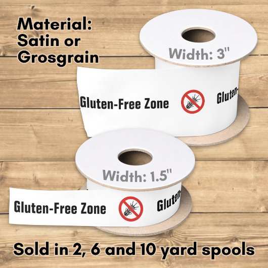 Kein Glutenzeichen Satinband