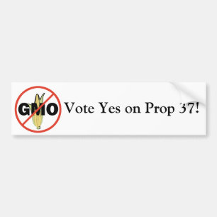 Kein GMO - Abstimmung ja auf Stütze 37 Autoaufkleber