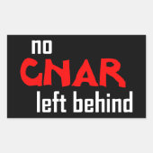 Kein Gnar Links Rechteckiger Aufkleber (Vorderseite)