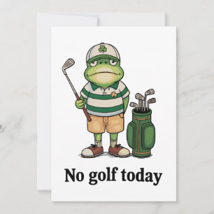 Kein Golf heute Frosch Vatertag Papa Opa Einladung