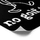 Kein Golf Heute Funny Sad Stickman Golfer Spaß Gol Poster (Ecke)