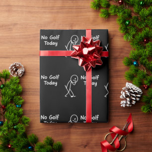 Kein Golf Heute Lustig Traurige Golfer Figur Humor Geschenkpapier