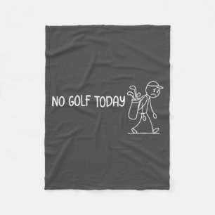 Kein Golf heute Lustig Trauriger Stickman Golfer M Fleecedecke