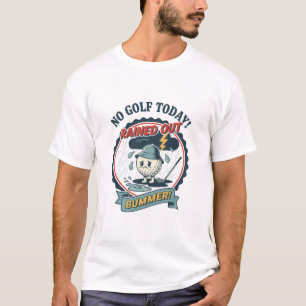 Kein Golf heute Lustiger Vintage-Cartoon-Golfer T-Shirt