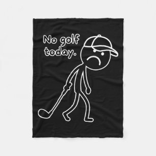 Kein Golf heute, lustiges trauriges Golfer-Design Fleecedecke