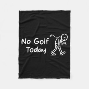 Kein Golf Heute Lustiges Trauriges Grafik- Stickma Fleecedecke