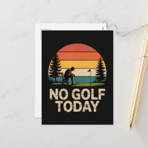Kein Golf Heute Witz Lustig Traurig Feiertagspostkarte