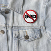 Kein Gott Button (Beispiel)