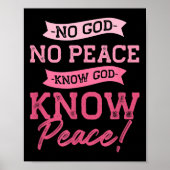 Kein Gott, kein Frieden, Gott kennen, Niedliches R Poster (Vorne)