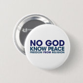 Kein Gott kennt Frieden Button (Vorne & Hinten)