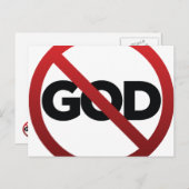 Kein Gott Postkarte (Vorne/Hinten)