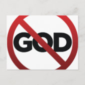 Kein Gott Postkarte (Vorderseite)
