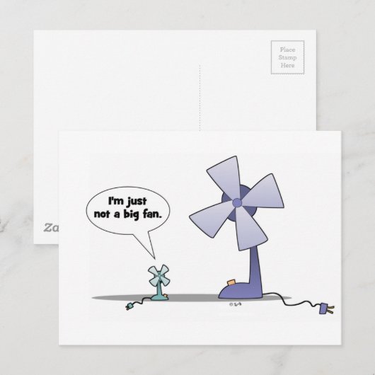 Kein großer Ventilator Postkarte (Vorne/Hinten)