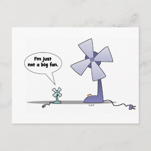 Kein großer Ventilator Postkarte (Vorderseite)