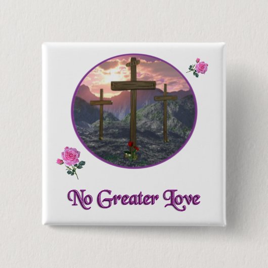 Kein größeres Liebe-Kreuz Button (Vorderseite)
