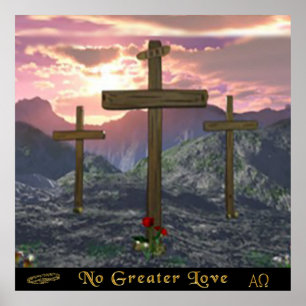 Kein größeres Liebe-Kreuz Poster