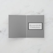 Kein großes Fuss Denken Sie an Ihre Karte (schwarz (Innenseite)