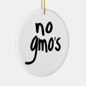 Kein GVO fördert gesunde Lebensmittel in Weiß Keramik Ornament (Rechts)