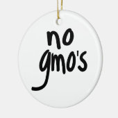 Kein GVO fördert gesunde Lebensmittel in Weiß Keramik Ornament (Links)