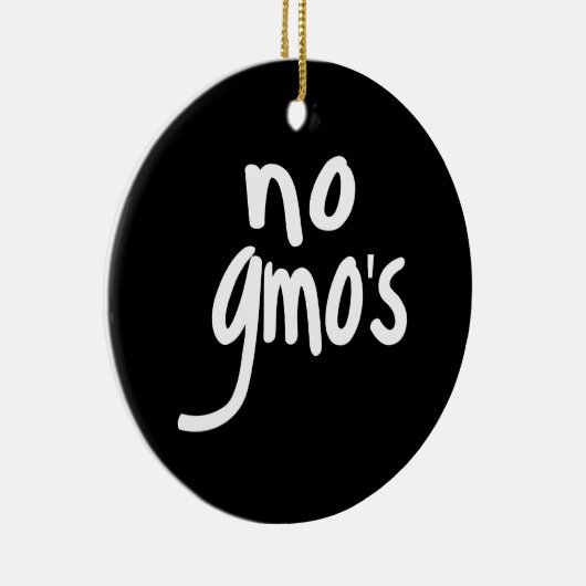 Kein GVO fördert gesunde Lebensmittel schwarz Keramik Ornament (Rechts)