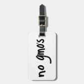 Kein GVO für eine gesunde Lebensmittelumgebung wei Gepäckanhänger (Vorderseite vertikal)