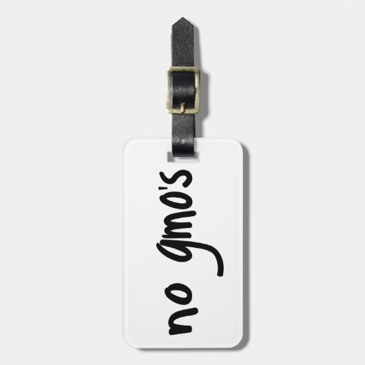 Kein GVO für eine gesunde Lebensmittelumgebung wei Gepäckanhänger (Vorderseite vertikal)