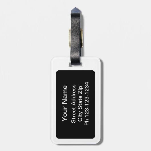 Kein GVO für eine gesunde Lebensmittelumgebung wei Gepäckanhänger (Rückseite vertikal)