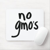 Kein GVO für gesundheitsfördernden schwarzen Text Mousepad (Mit Mouse)