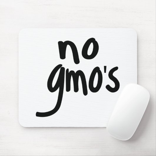 Kein GVO für gesundheitsfördernden schwarzen Text Mousepad (Mit Mouse)