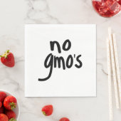Kein GVO für gesundheitsfördernden schwarzen Text Serviette (Beispiel)