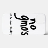 "Kein GVO isst gesunde weiße schwarze Werbeaktion Case-Mate iPhone Hülle (Rückseite (Horizontal))