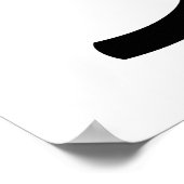 Kein GVO lebt und isst gesund Weiß Poster (Ecke)