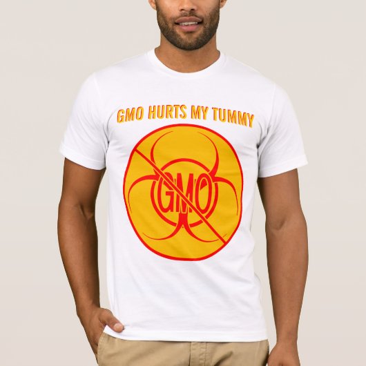 Kein GVO-Shirt Bio-Hazard-GVO Personalisiert T-Shirt (Vorderseite)