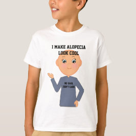 "Kein Haar, keine Sorge" Kleiner Junge mit Alopezi T-Shirt