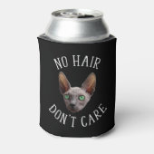 Kein Haar kümmert sich nicht um die lustige Sphynx Dosenkühler (Kanne Rückseite)