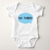 Kein Hablo lustiges Baby-Shirt Baby Strampler (Vorderseite)