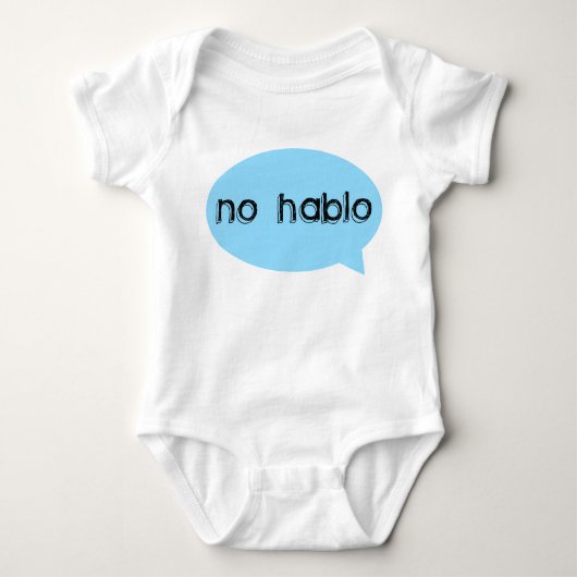 Kein Hablo lustiges Baby-Shirt Baby Strampler (Vorderseite)