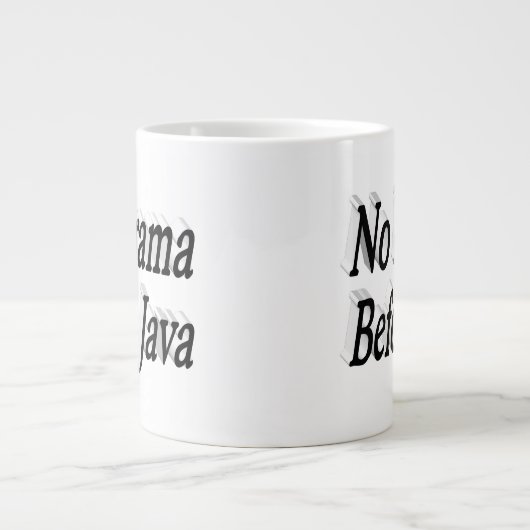 Kein halber Text für das Drama Zitat Jumbo-Tasse (Vorderseite)