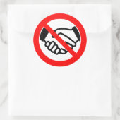 Kein Handschlag Runder Aufkleber (Tasche)