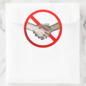 Kein Handschüttelzeichen Runder Aufkleber (Tasche)
